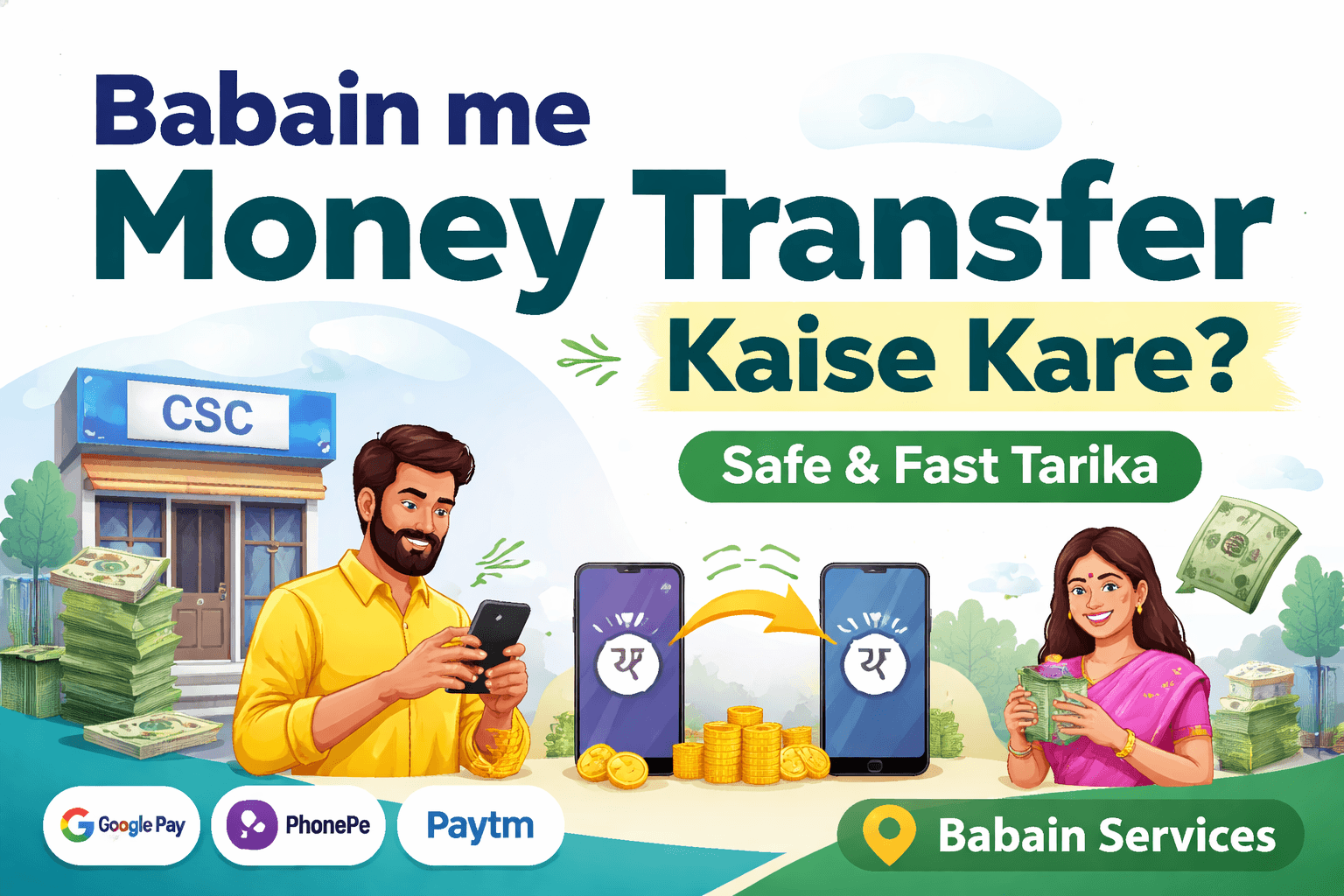 Babain me Money Transfer Kaise Kare?