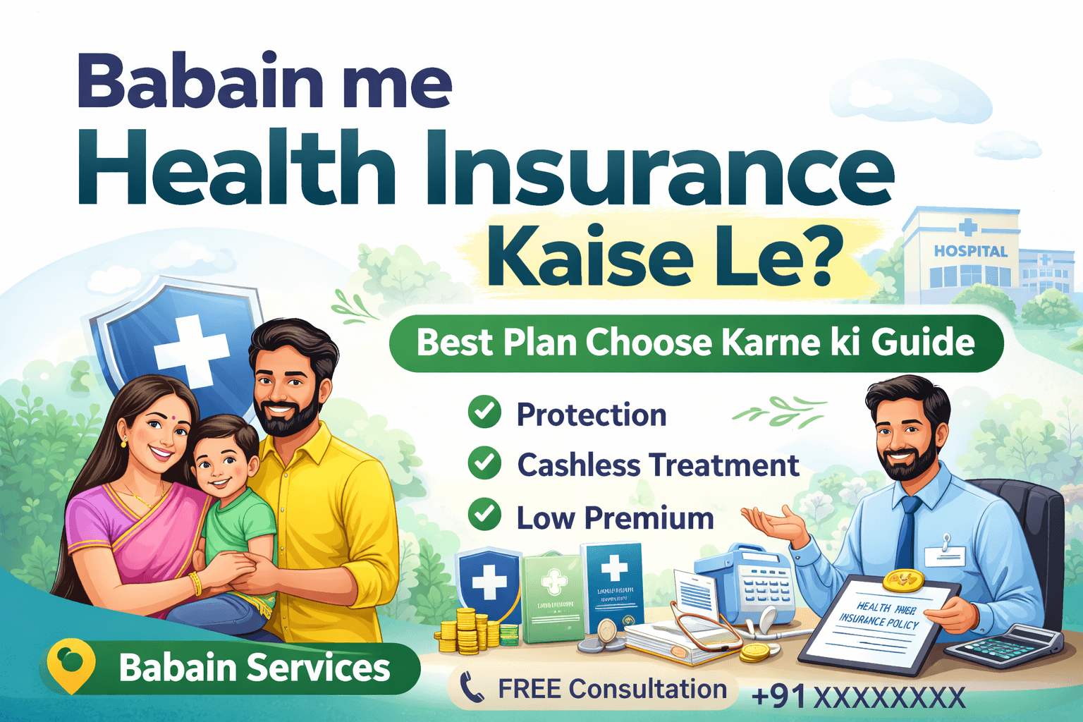 Babain me Health Insurance Kaise Le? (Best Plan Choose Karne ki Complete Guide 2026)